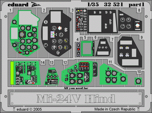 Eduard 32521 Mi-24V Hind interior 1/35 TRUMPETER – image 3