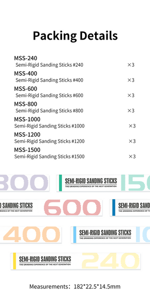 DSPIAE MSS-240 Semi-Rigid Sanding Sticks #240 x 3 PCS / flexible file - abrasive – image 6