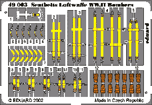 Eduard 49003 Seatbelts Luftwaffe WWII Bombers 1/48