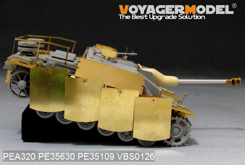 Voyager Model PEA320 WWII German StuG.III Ausf.G Final version Pivot-Mounting Swinging Type Hull Side Armor Skirts (For DRAGON) 1/35 – obrázek 10