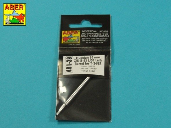 Canon Aber 48L-39 85 mm ZiS-S-53 L/51 pour char T-34/85 modèle 43/44 1/48
