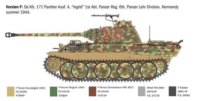 Italeri 0270 SD.KFZ. 171 PANTHER AUSF. A 1/35 – obrázek 8