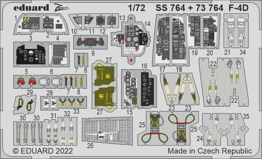 Eduard SS764 F-4D FINE MOLDS 1/72
