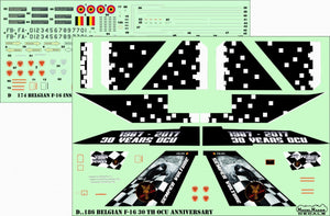 ModelMaker Decals D48186 Belgian F-16 30th OCU anniversary 1/48 – Bild 2