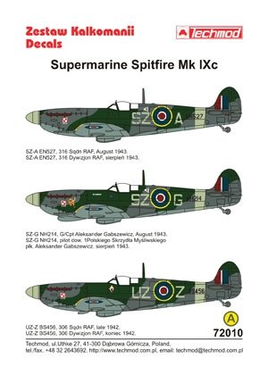 Techmod 72010 - Supermarine Spitfire Mk.IX 1/72 – zdjęcie 2