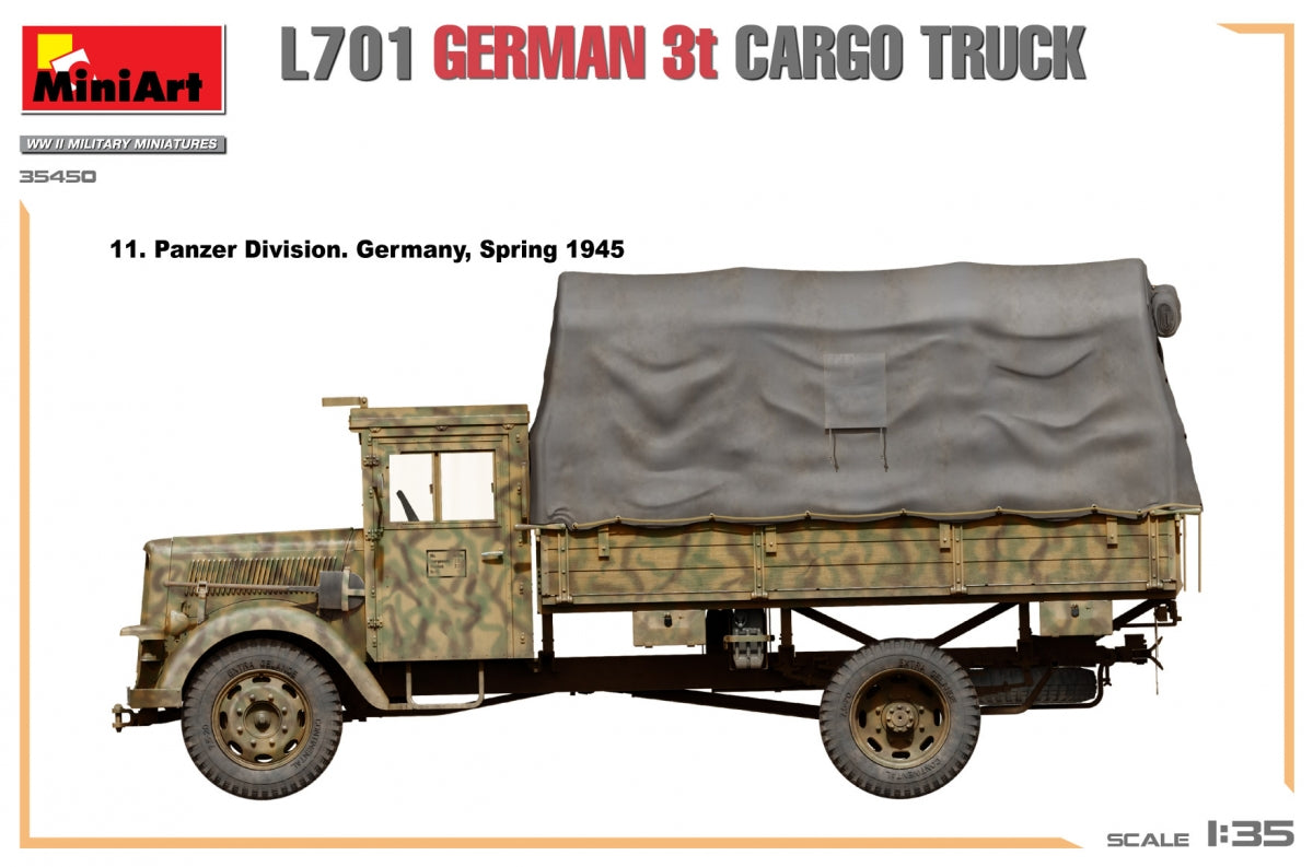 Miniart 35450 L701 GERMAN 3T CARGO TRUCK 1/35 – Bild 15