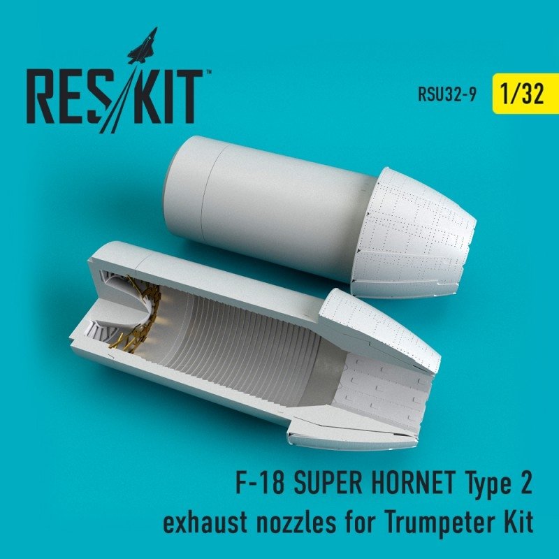 RESKIT RSU32-0009 Buses d'échappement de type 2 pour F-18 (E/G) SUPER HORNET, kit Trumpeter au 1/32