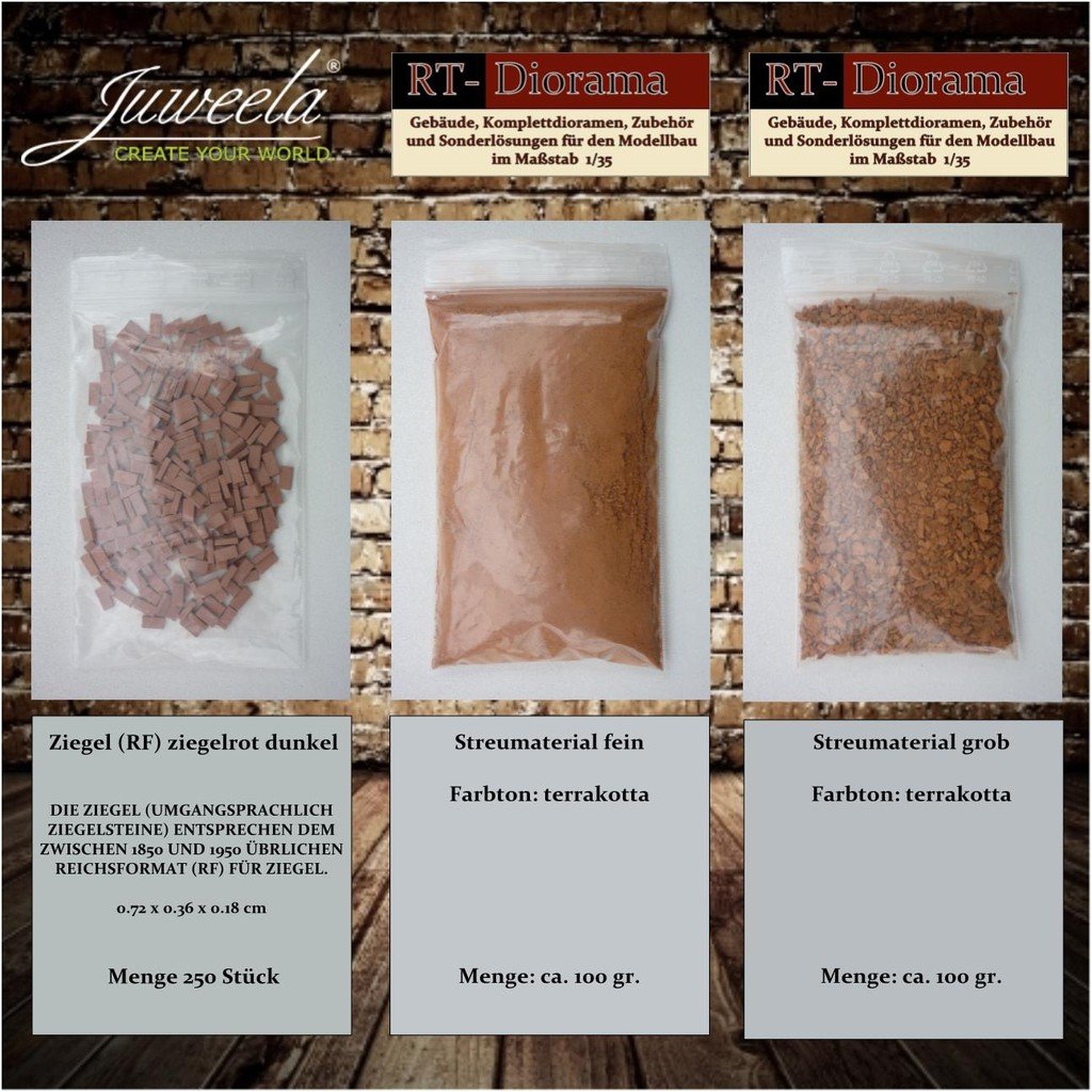 RT-Diorama 35208 Bricks, scattering material "fine &amp; coarse" 1/35
