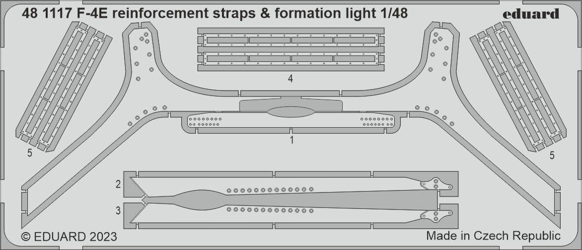 Eduard 481117 Sangles de renfort et feux de formation F-4E MENG 1/48
