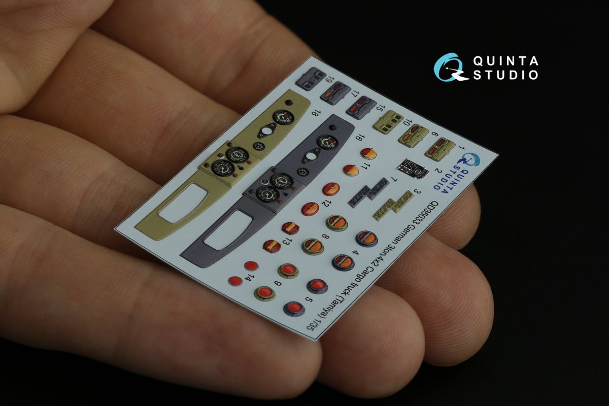 Quinta Studio QD35033 Opel Blitz 3D-Printed &amp;amp; colored Interior on decal paper (Tamiya) 1/35 – Bild 8