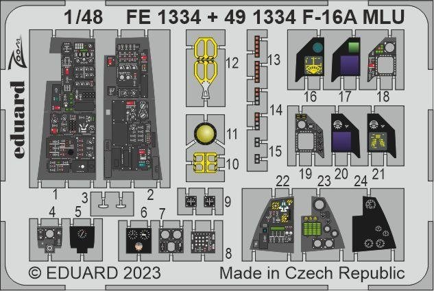 Eduard BIG49367 F-16A MLU KINETIC MODEL 1/48 – immagine 5
