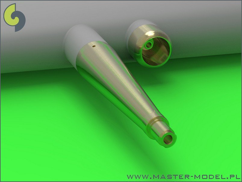 Master AM-32-081 Spitfire Mk.IXe/XVIe early version - conical barrel shroud for Hispano 20mm cannons and Browning .50cal MG in shroud (for Tamiya model) – Bild 4