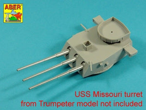 Aber 200L-01 Main Armament for US battleship Iova or Missouri 406mm x9, 127mm x20 1/200 – obrázek 3