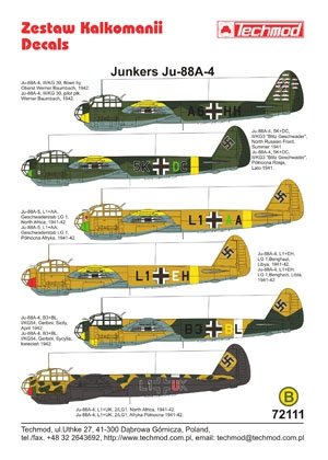 Techmod 72111 - Junkers Ju 88A-4 1/72 – imagen 2