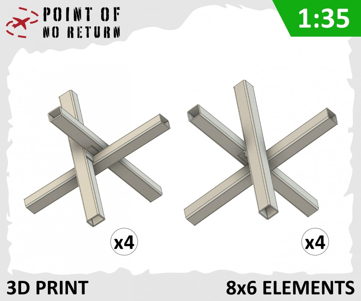 Point of no Return 3522015 Hedgehog Anti-Tank Barricade 2 1/35