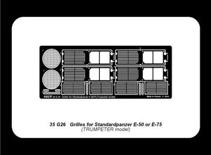 Aber 35G26 Grilles for german tank Standardpanzer E-75 or E-50 1/35 – image 7