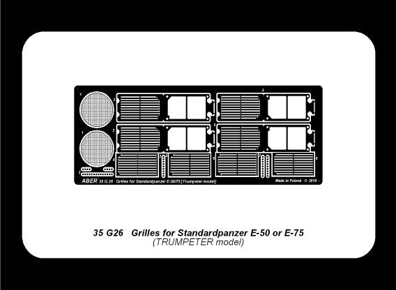 Aber 35G26 Grilles for german tank Standardpanzer E-75 or E-50 1/35 – image 7