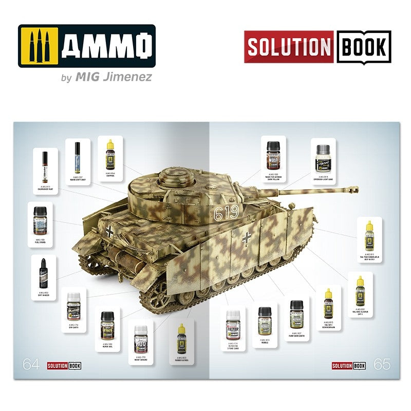 Ammo of Mig 6527 How to Paint WWII German Mid-War Vehicles SOLUTION BOOK 21 (Multilingual Book) – obrázek 6