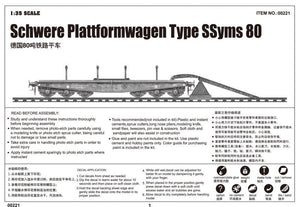 Trumpeter 00221 Schwere Plattformwagen Type SSyms 80 1/35 – imagen 2