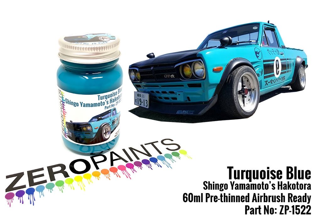 Zero Paints 1522 Turquoise Blue Paint - Shingo Yamamoto&amp;#39;s Hakotora 60ml