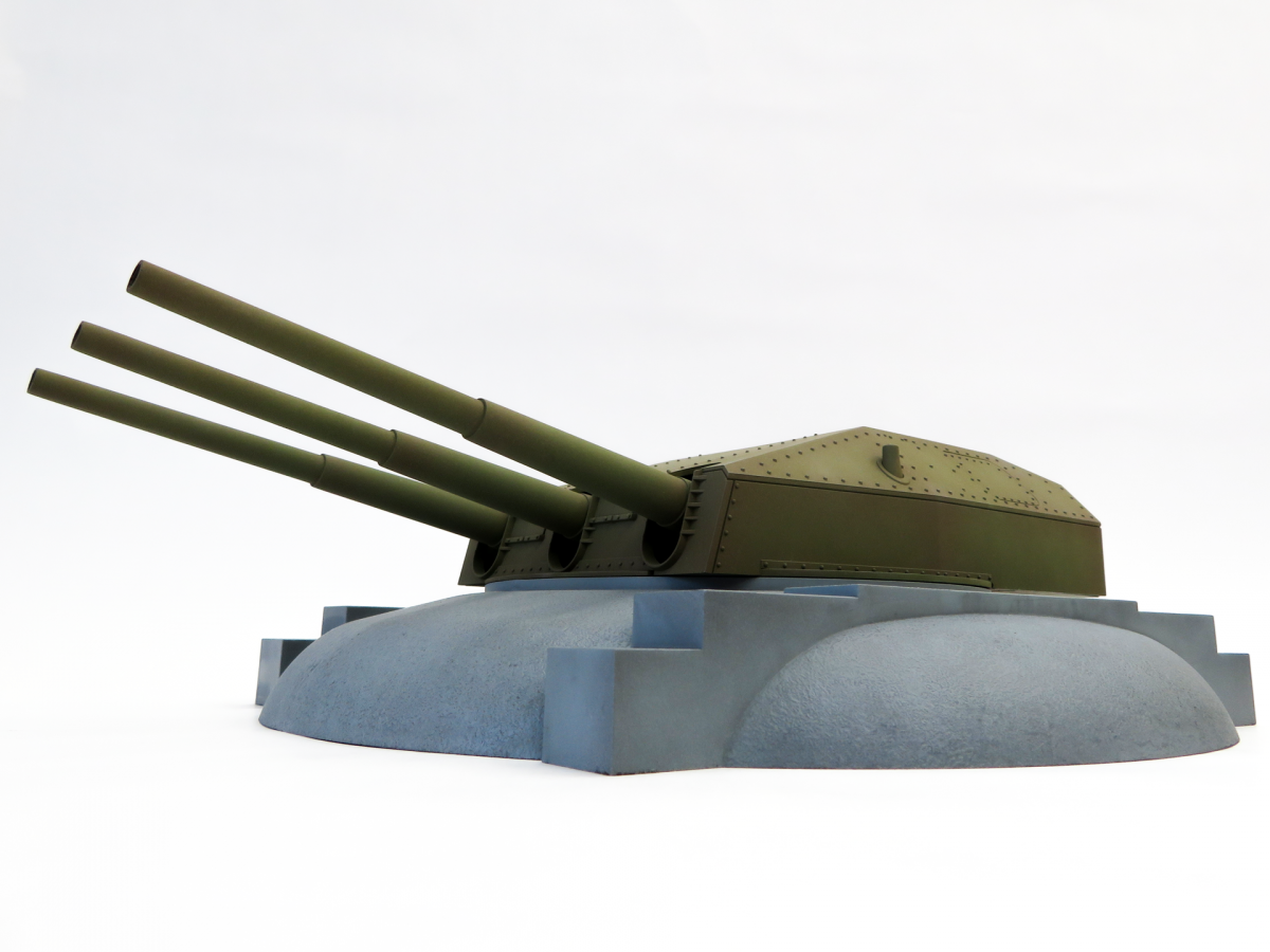Modelcollect UA72344 Austratt fort coastal artillery site triple 28cm turret Caesar 1/72 – image 3