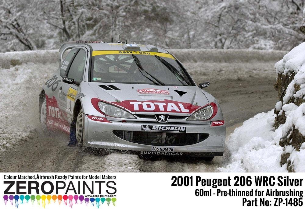 Zero Paints ZP-1485 - Peugeot 206 WRC 2001 Platinum Silver Paint 60ml – image 2