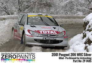 Zero Paints ZP-1485 - Peugeot 206 WRC 2001 Platinum Silver Paint 60ml – image 2