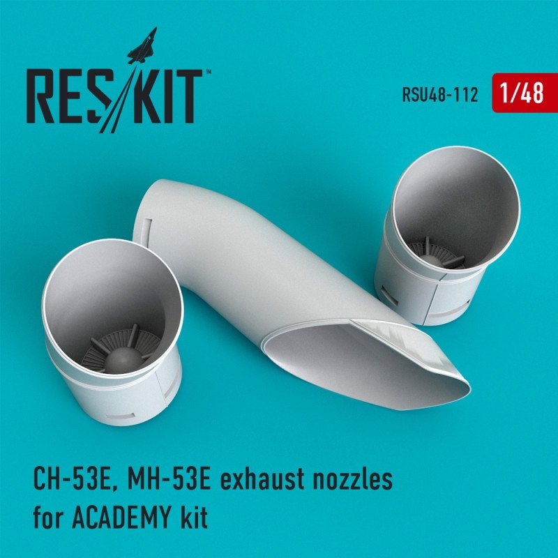 RESKIT RSU48-0112 CH-53E, MH-53E exhaust nozzles for Academy kit 1/48