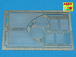 Aber 35G12 Grilles for german tank Sd.Kfz. 182 King Tiger (Porsche Turret) 1/35