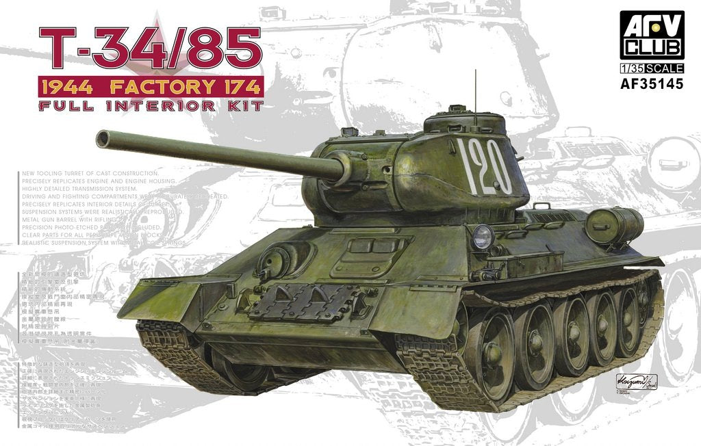 AFV Club 35145 T-34/85 Mod.1944 Factory 174 - Full Interior Kit 1/35