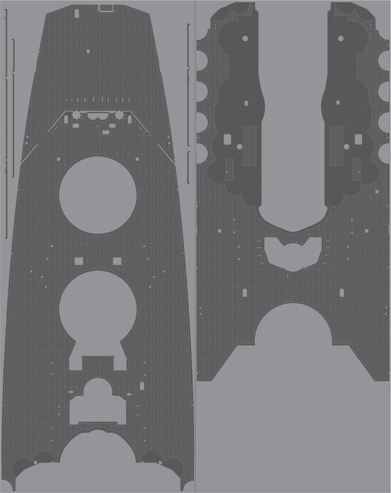 Pontos 35030WD1 IJN Yamato Wooden Deck set 1945 Coal Black 1/350