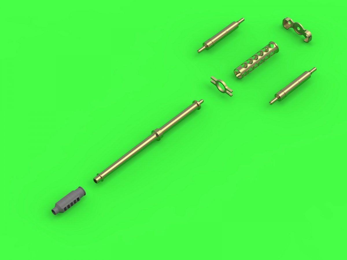 Master AM-72-109 AH-64 Apache - M230 Chain Gun barrel (30mm), Pitot tubes and tail antenna (resin, PE and turned parts) 1/72 – image 2