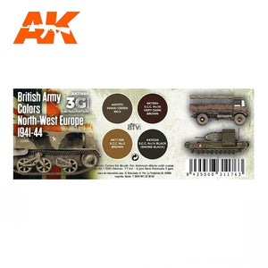 AK Interactive AK11680 3G BRITISH ARMY COLORS NORTH-WEST EUROPE 1941-1944 4x17 ml – Bild 2