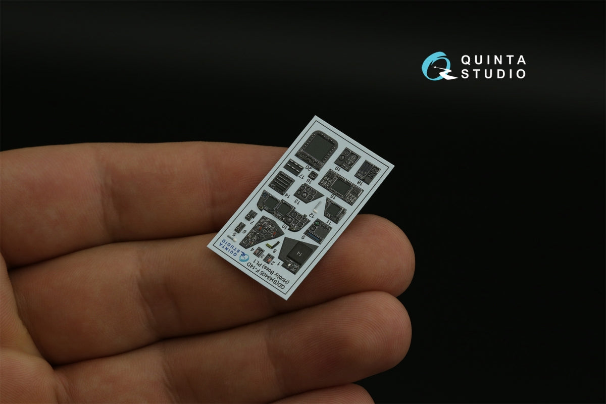 Quinta Studio QDS-48405 F-14D 3D-Printed &amp;amp; colored Interior on decal paper (Hobby Boss) (Small version) 1/48 – image 4