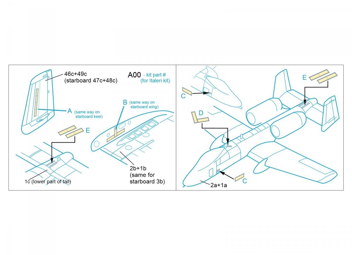 Quinta Studio QP48012 A-10 Formation (slime) lights (All kits) 1/48 – obrázek 2
