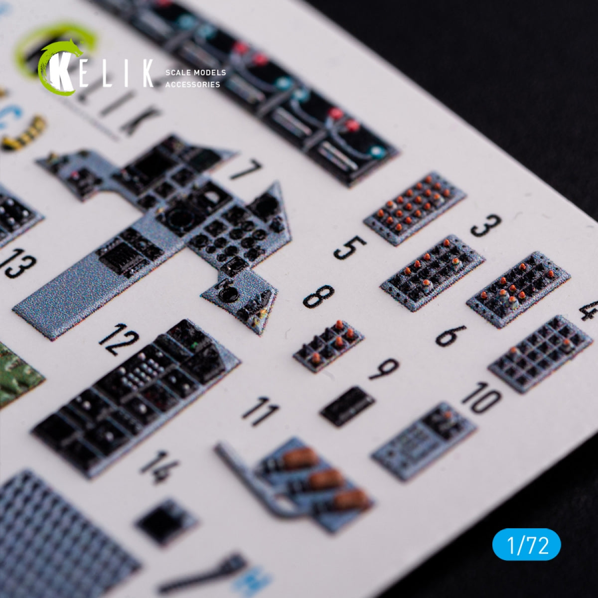 KELIK K72091 F-15C - interior 3D decals for FineMolds kit 1/72 – image 4