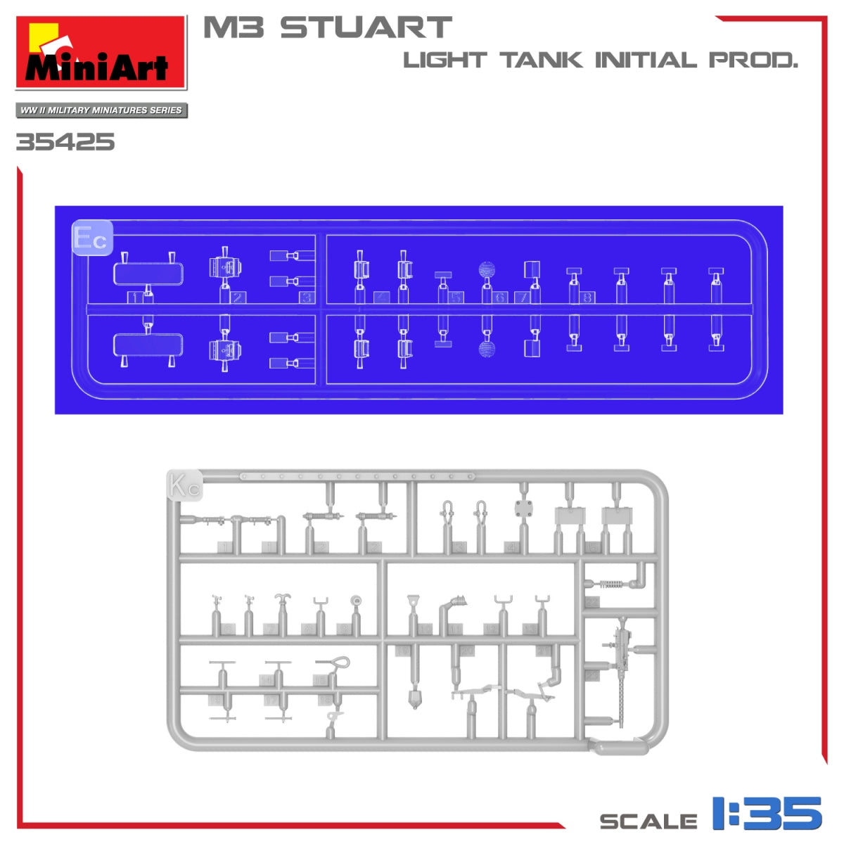 MiniArt 35425 M3 STUART LIGHT TANK, INITIAL PROD 1/35 – Bild 9
