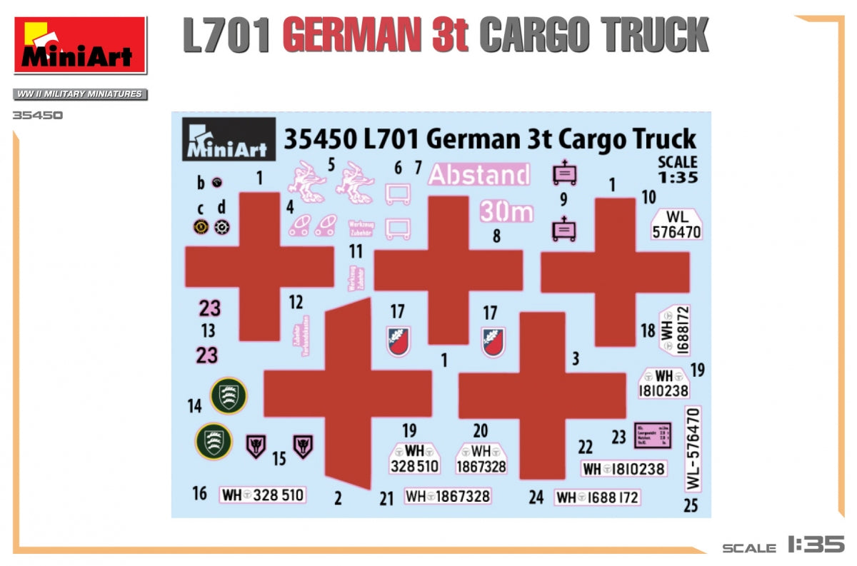 Miniart 35450 L701 GERMAN 3T CARGO TRUCK 1/35 – Bild 2