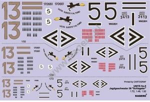 Kagero 97006 JG 26 Jagdeschwader &amp;quot;Schlagater&amp;quot;(decals) EN – image 5