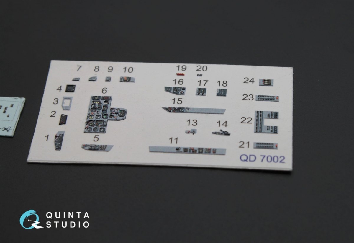 Quinta Studio QD72002 MiG-29 9-13 3D-Printed &amp;amp; colored Interior on decal paper for 7278 Zvezda kit 1/72 – Bild 4