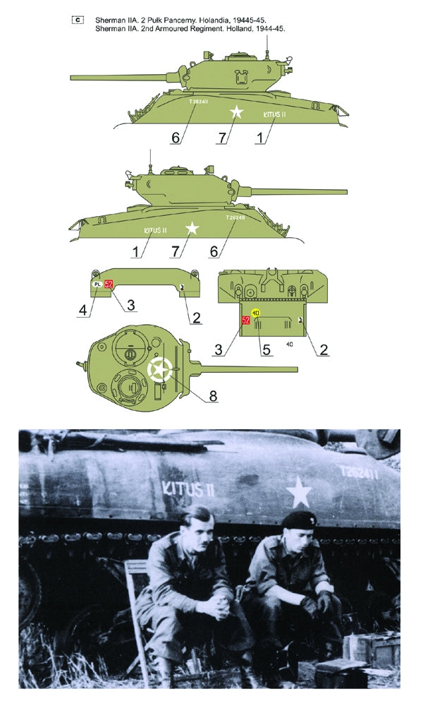 Toro 16D01 Polish Shermans vol.1 Sherman IIA / M4A1 (76)W 1st Polish Armoured Division (for ILK 61616) 1/16