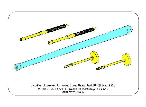 Aber 35L-259 Armament for the Soviet KV-5 1/35 – immagine 10