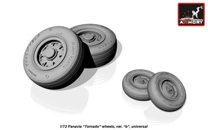 Armory Models AW72501b Panavia Tornado wheels, w/ tires type “b” (GY) 1/72