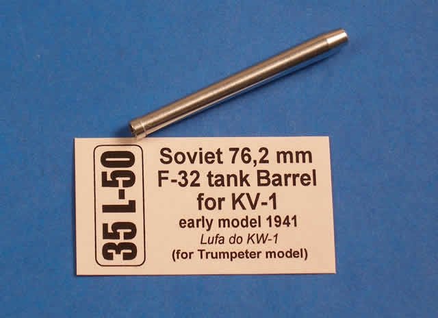 Aber 35L-050 Soviet 76.2 mm F-32 tank barrel for KV-1 - early model (1/35)