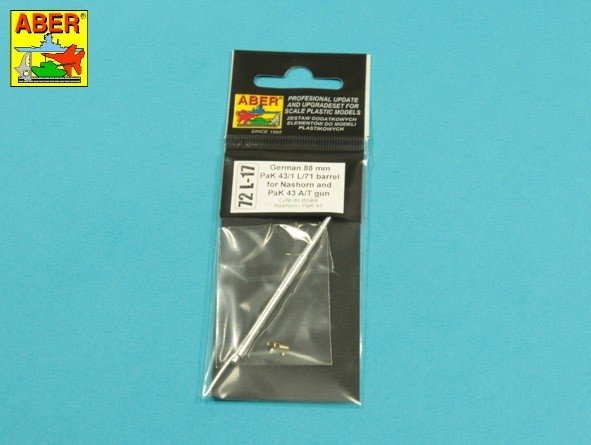 Aber 72L-17 Barrel 88mm PaK43/1 L/71 for Nashorn and PaK43/Tgun 1/72 – Bild 3