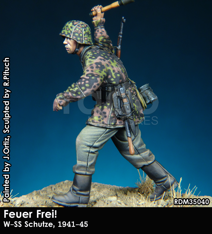 RADO Miniatures RDM35040 Feuer Frei W-SS Schutze w/Kar98k 1941-45 1/35 – obrázek 3