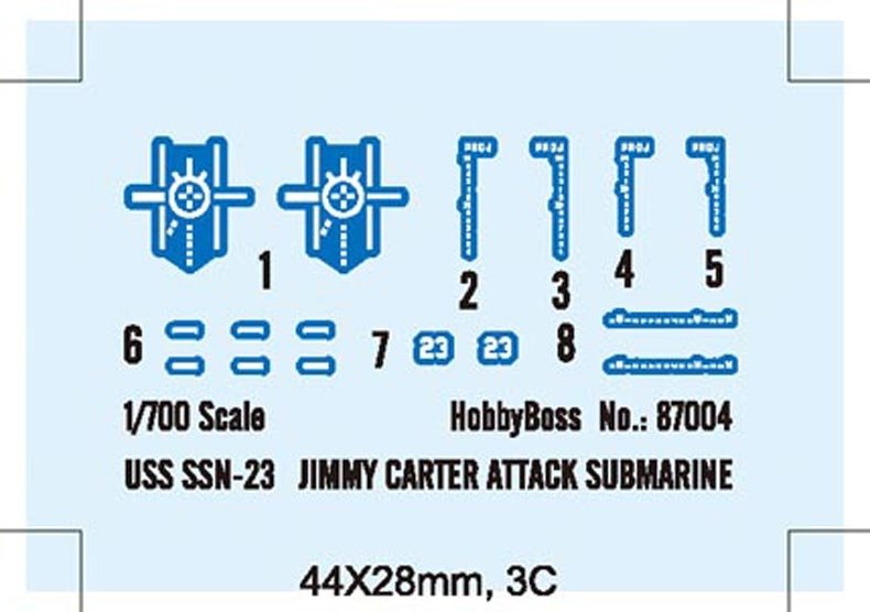 Hobby Boss 87004 USS SSN-23 Jimmy Carter 1/700 – Bild 2
