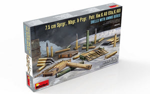 MiniArt 35375 7.5 cm Sprgr., Nbgr. &amp;amp; Pzgr. See Kw.K.40 (Stu.K.40) SHELLS WITH AMMO BOXES 1/35 – image 5