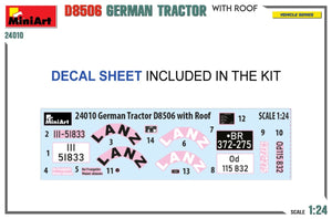 MiniArt 24010 GERMAN TRACTOR D8506 WITH ROOF 1/24 – immagine 2