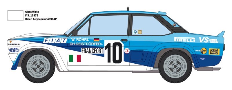 Italeri 3662 FIAT 131 Abarth Rally 1/24 – zdjęcie 3